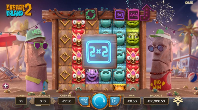 Easter Island 2 Slot Colossal Symbol Feature