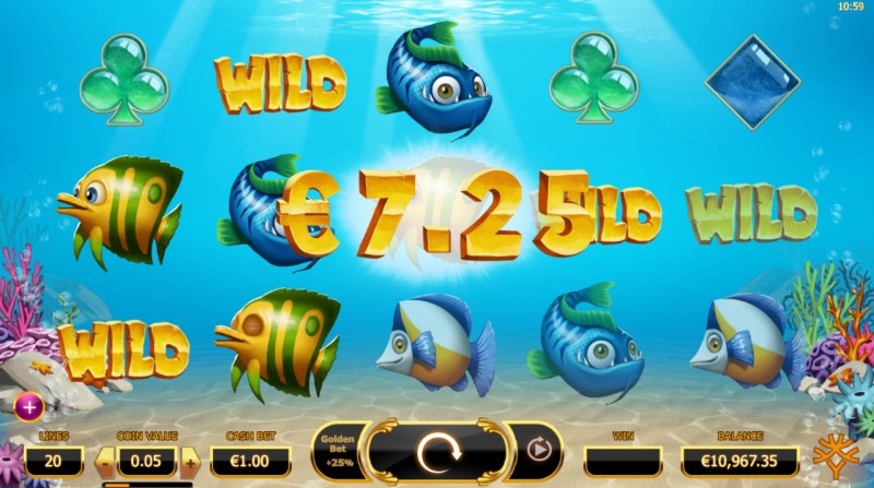 Golden Fish Tank Slot Win Combination