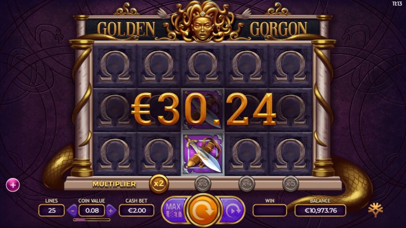Golden Gorgon Slot Multiplier Feature