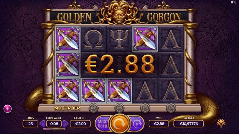 Golden Gorgon Slot Win Combination