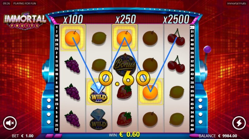 Immortal Fruits Slot Win Combination