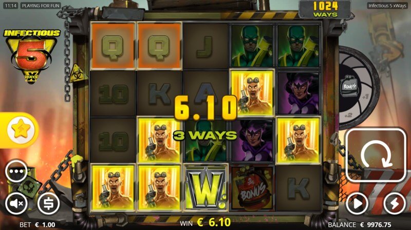 Infectious 5 Slot Win Combination