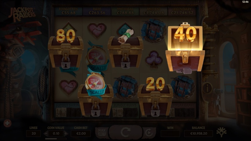 Jackpot Raiders Slot Pick a Chest Bonus