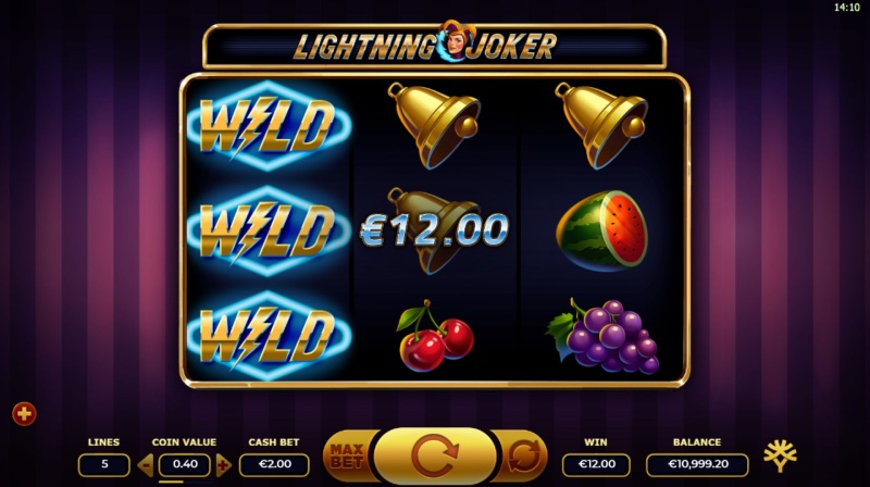 Lightning Joker Slot Win Combination