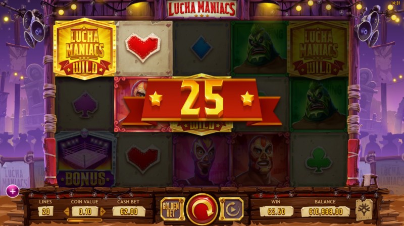 Lucha Maniacs Slot Wild Feature