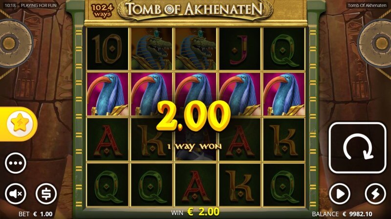 Tomb of Akhenaten Slot Win Combination