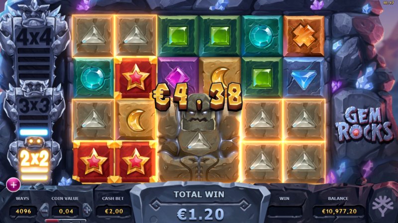 Gem Rocks Slot Colossal Symbol Feature