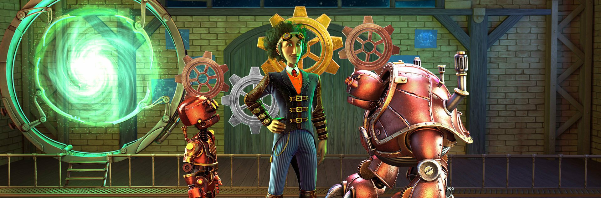 Play Miles Bellhouse and the Gears of Time Free Slot